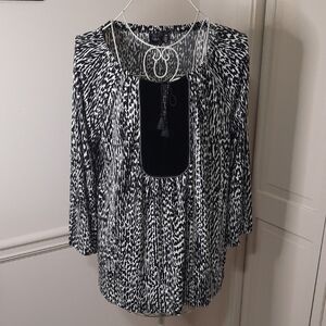Rafaella Black and White Women's Top